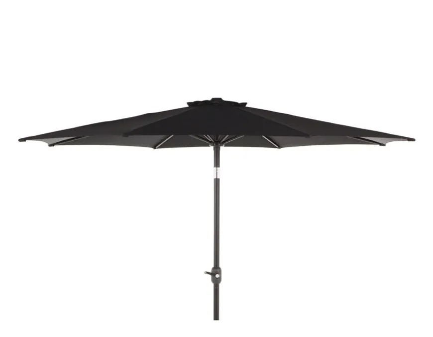 Alu parasol med tilt - Ø 3 meter - Sort