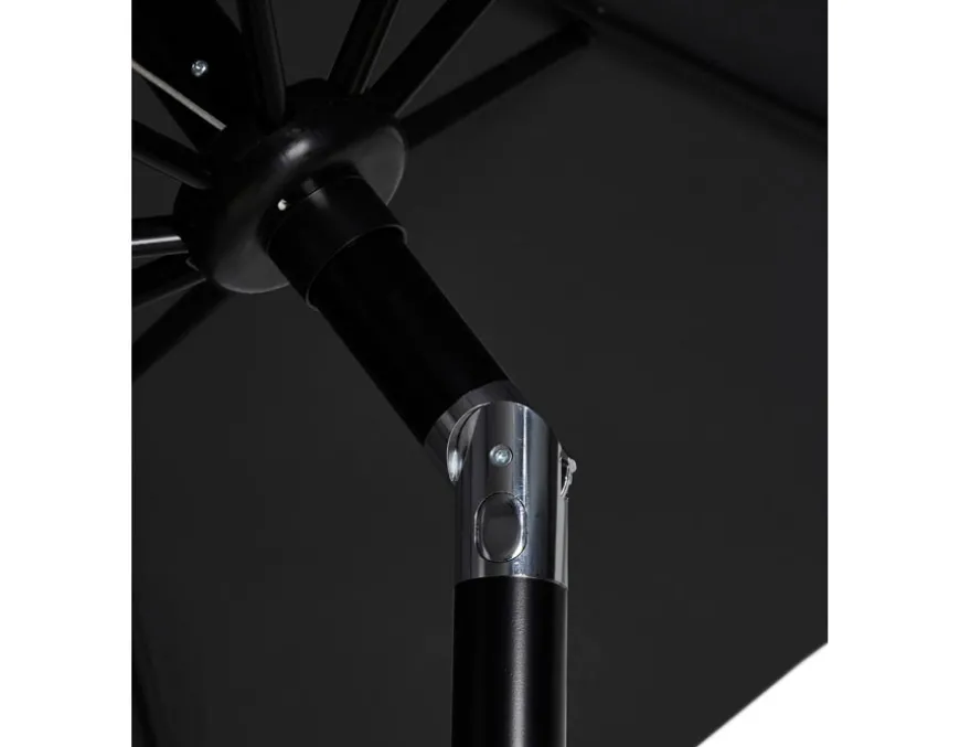 Alu parasol med tilt - Ø 3 meter - Sort