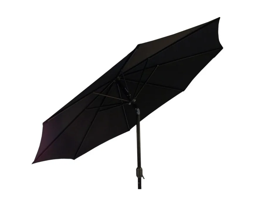 Alu parasol med tilt - Ø 3 meter - Sort