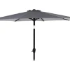 Alu parasol med tilt - Ø 3 meter - Grå