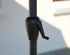 Alu parasol m/krank og tilt - Ø 3 meter - Sort