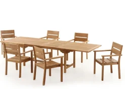 Anna Hercules Teak Havemøbelsæt - m/armlæn