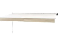 Ask Manuel Markise - Semikassette - 3,5 x 3 m - Hvid/Beige