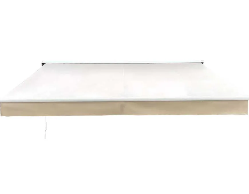 Ask Manuel Markise - Semikassette - 3,5 x 3 m - Hvid/Beige