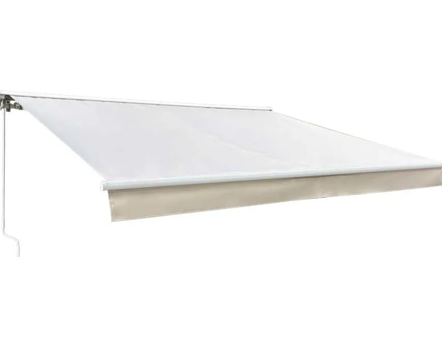 Ask Manuel Markise - Semikassette - 3,5 x 3 m - Hvid/Beige