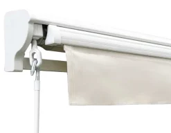 Ask Manuel Markise - Semikassette - 4,8 x 3 m - Hvid/Beige