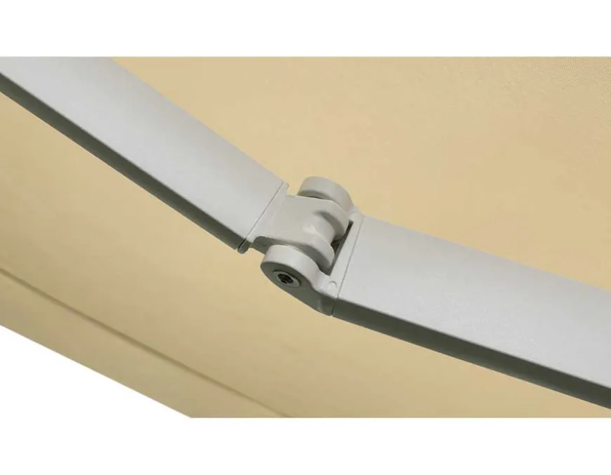 Ask Manuel Markise - Semikassette - 4,8 x 3 m - Hvid/Beige