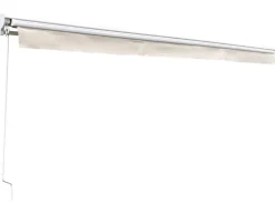 Ask Manuel Markise - Semikassette - 4,8 x 3 m - Hvid/Beige