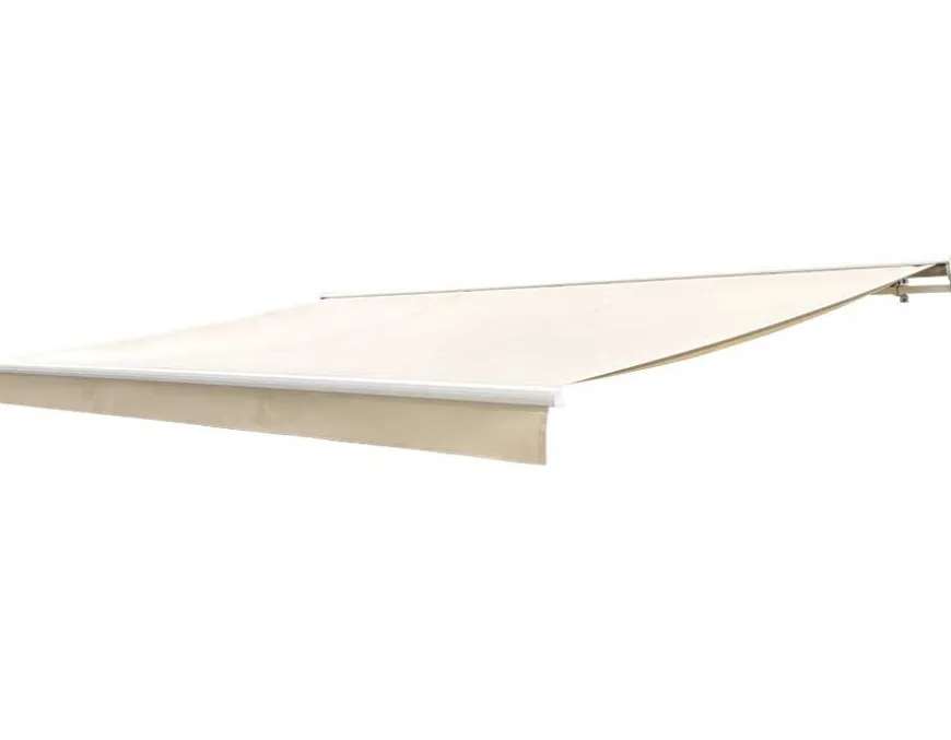Ask Manuel Markise - Semikassette - 4,8 x 3 m - Hvid/Beige