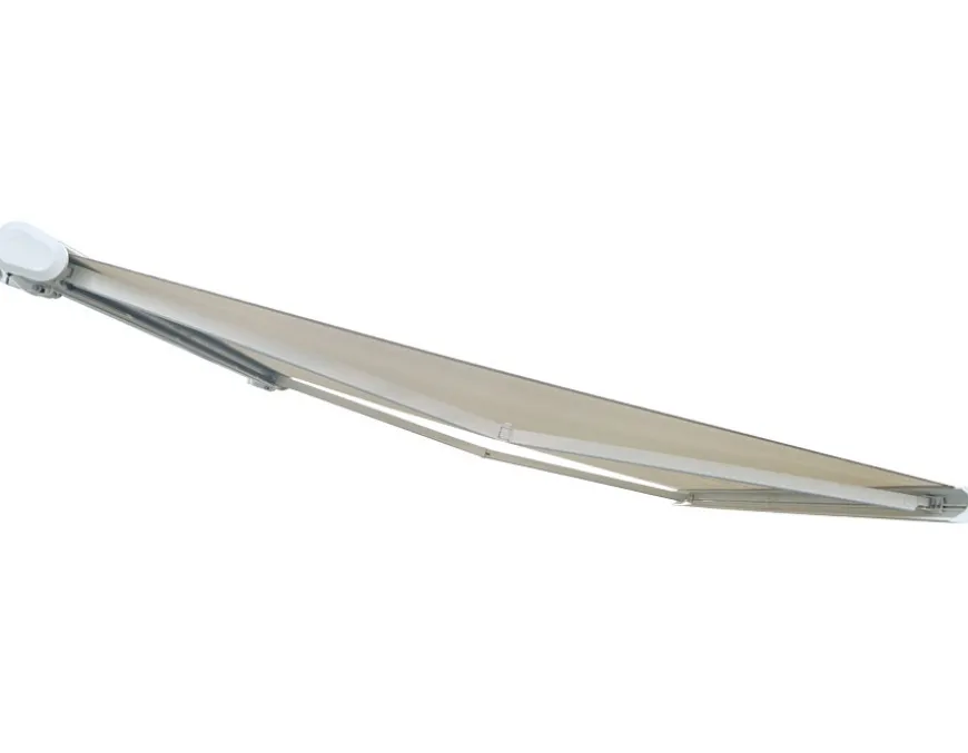 Bøg Markise - m/motor & LED-lys - 3,5 x 3 m - Hvid/Beige
