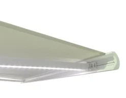 Bøg Markise - m/motor & LED-lys - 3,5 x 3 m - Hvid/Beige