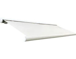 Bøg Markise - m/motor & LED-lys - 3,5 x 3 m - Hvid/Beige