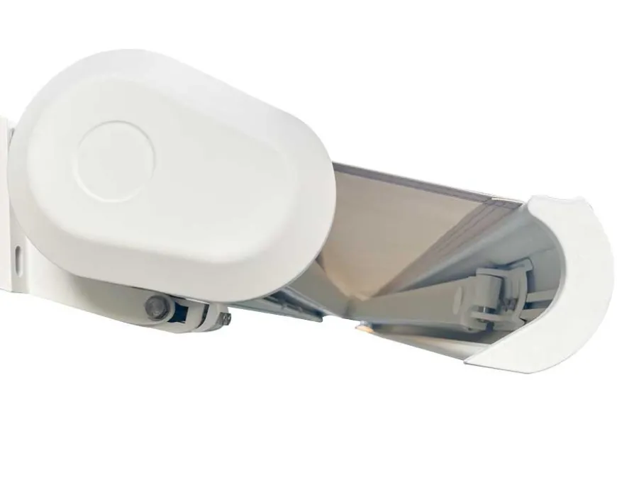 Bøg Markise - m/motor & LED-lys - 3,5 x 3 m - Hvid/Beige