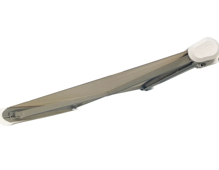 Bøg Markise - m/motor & LED-lys - 3,5 x 3 m - Hvid/Beige