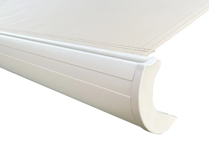 Bøg Markise - m/motor & LED-lys - 3,5 x 3 m - Hvid/Beige