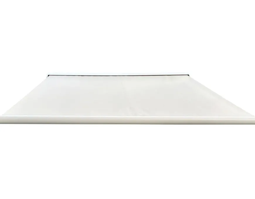 Bøg Markise - m/motor & LED-lys - 3,5 x 3 m - Hvid/Beige