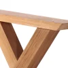 Bordben i Teak - Kryds - 2 stk.