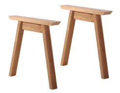 Bordben i Teak - Skrå ben - 2 stk.