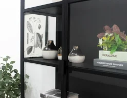 Brande Vitrineskab i Metal - 92x40x201,5 cm - Sort
