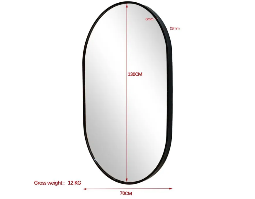 Callisto Ovalt Spejl - 70x130 cm