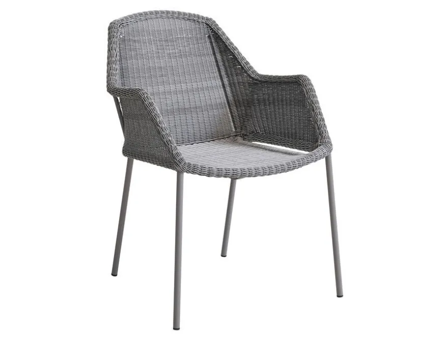 Cane-line Breeze Stabelstol m/armlæn - Light grey