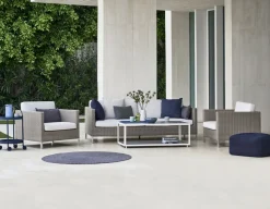 Cane-line Connect 3 pers. sofa m/hynder - Taupe/White