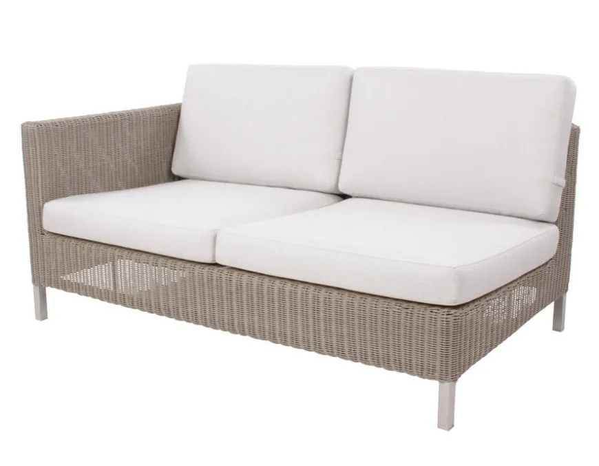 Cane-line Connect 2 pers. sofa m/hynder - Højre - Taupe