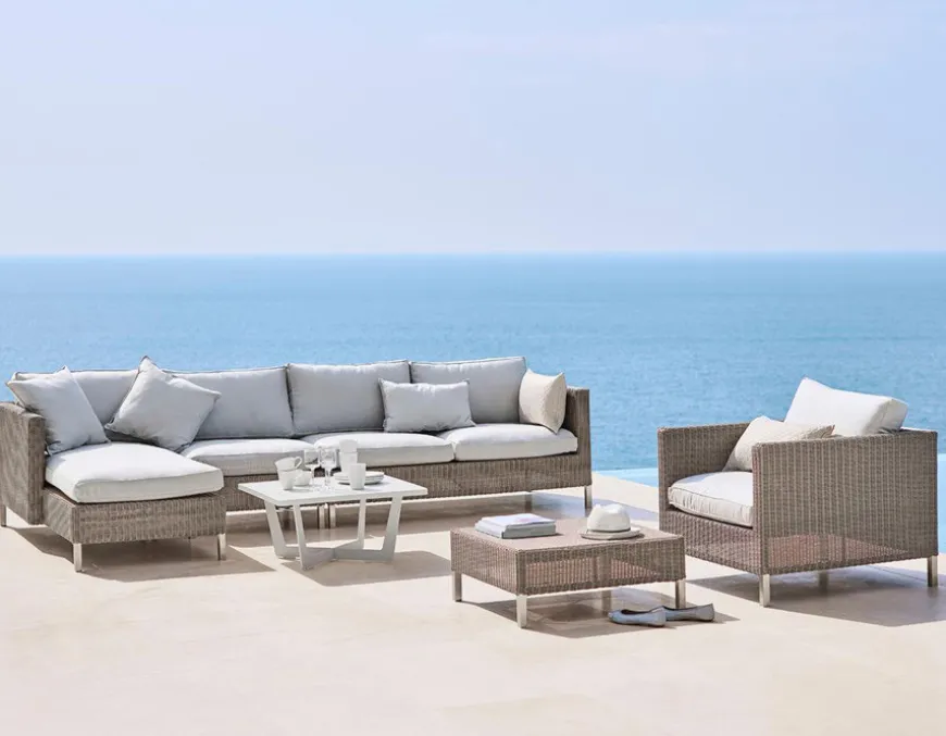Cane-line Connect 2 pers. sofa m/hynder - Højre - Taupe