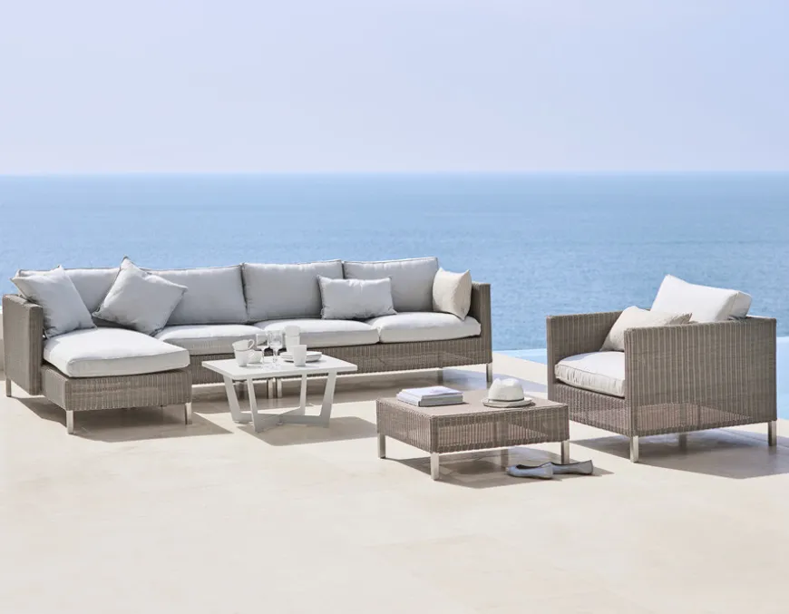 Cane-line Connect Mellemmodul m/hynder - Taupe
