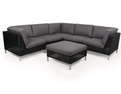 Cane-line Connect Mellemmodul m/hynder - Sort/Grå