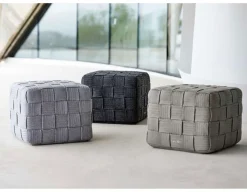 Cane-line Cube Fodskammel, Dark Grey
