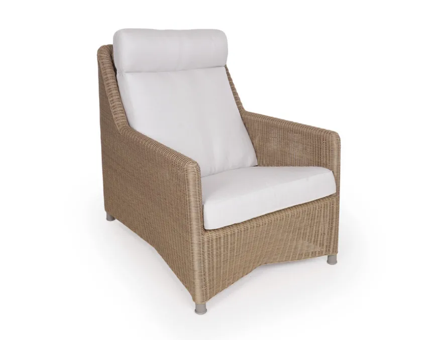 Cane-line Diamond Highback Stol m/hynde - Light Natural/White