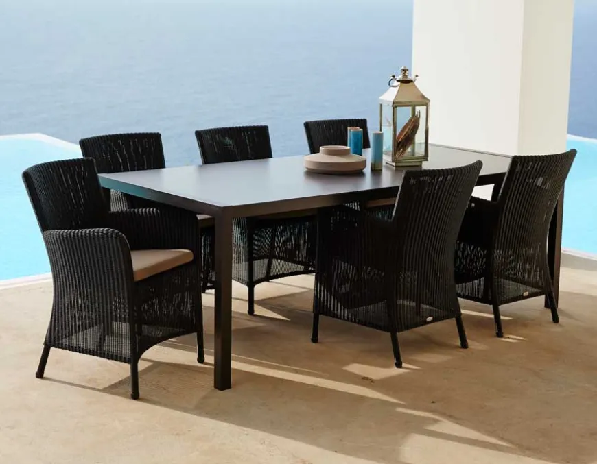Cane-line Hampsted stol m/armlæn - Black