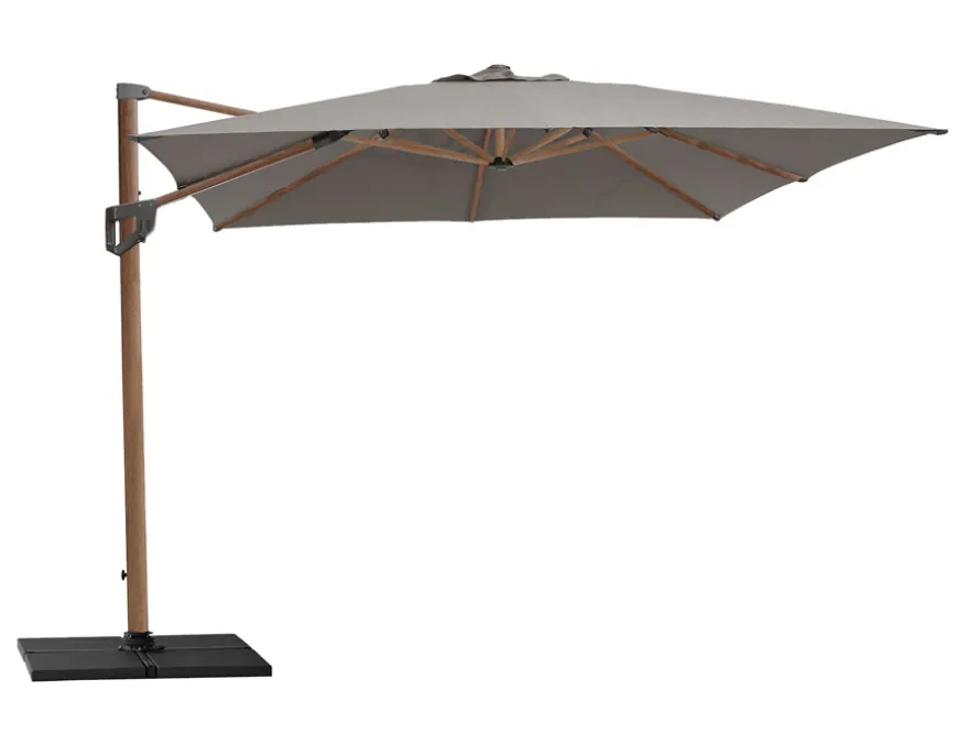 Cane-line Hyde, Hængeparasol, Tilt, 3 x 4 m, Taupe, Trælook