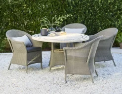 Cane-line Lansing stol m/armlæn - Taupe