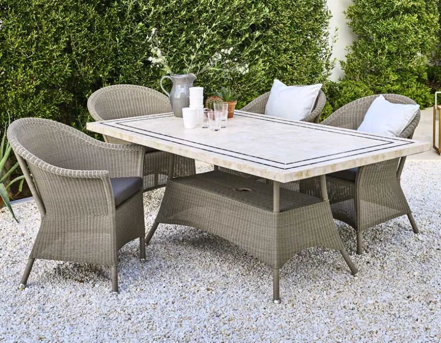 Cane-line Lansing stol m/armlæn - Taupe