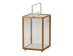 Cane-line Lighthouse Lanterne, Stor, White/Teak