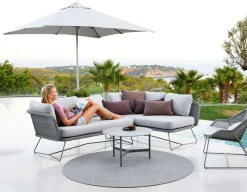 Cane-line Major parasol m/slide system, 3x3 meter, Light Grey