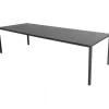 Cane-line Pure Havebord 100x280 cm - Lavagrå m/sort bordplade