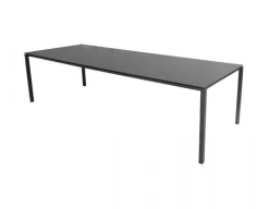 Cane-line Pure Havebord 100x280 cm - Lavagrå m/sort bordplade
