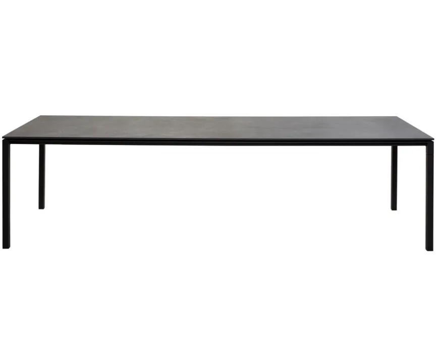 Cane-line Pure Havebord 100x280 cm - Lavagrå m/sort bordplade