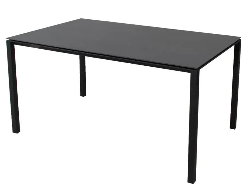 Cane-line Pure Havebord 90x150 cm - Lavagrå m/sort bordplade