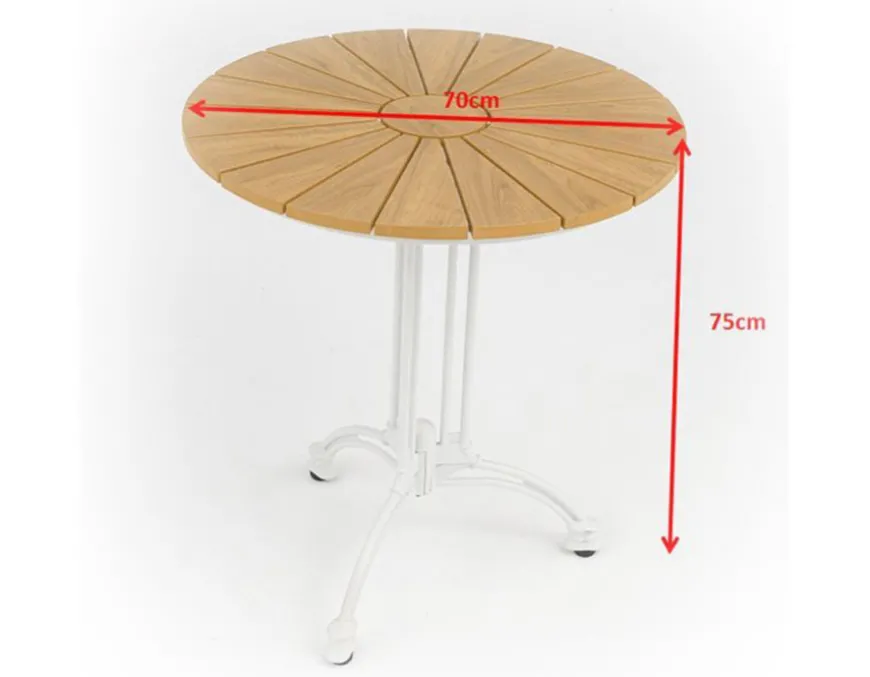DaneLine Adam Cafébord - Nonwood - Ø70 cm - Hvid
