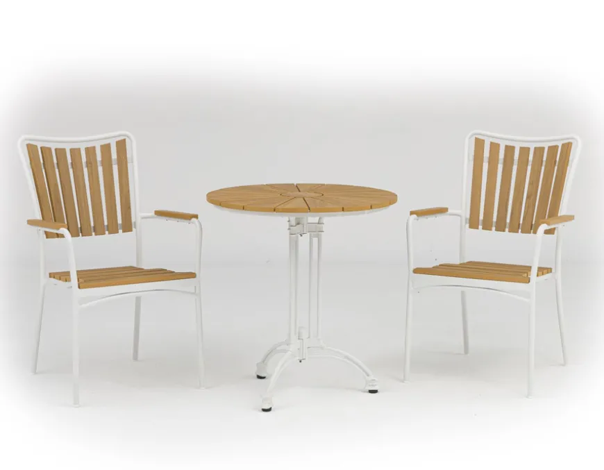 DaneLine Adam Cafébord - Nonwood - Ø70 cm - Hvid