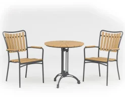 DaneLine Adam Cafébord - Nonwood - Ø70 cm - Grå