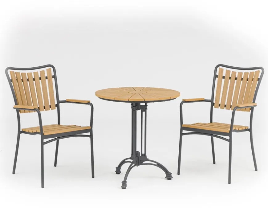 DaneLine Adam Cafésæt - Nonwood - Ø70 cm - Grå