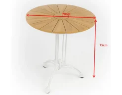 DaneLine Adam Cafésæt - Nonwood - Ø70 cm - Hvid