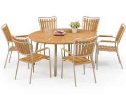 DaneLine Adam Havebord - Nonwood - Ø150 cm - Latte
