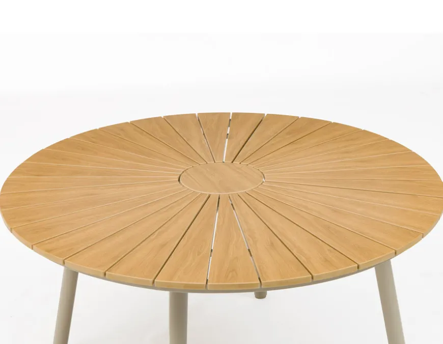 DaneLine Adam Havemøbelsæt - Nonwood - Ø130 cm - Latte