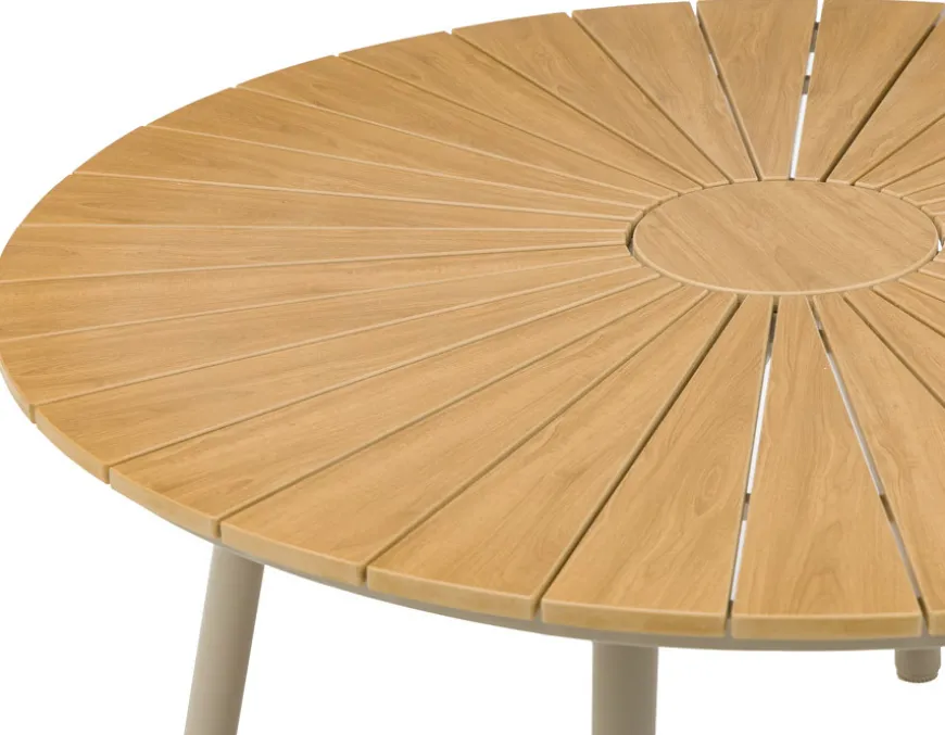 DaneLine Adam Havemøbelsæt - Nonwood - Ø130 cm - Latte